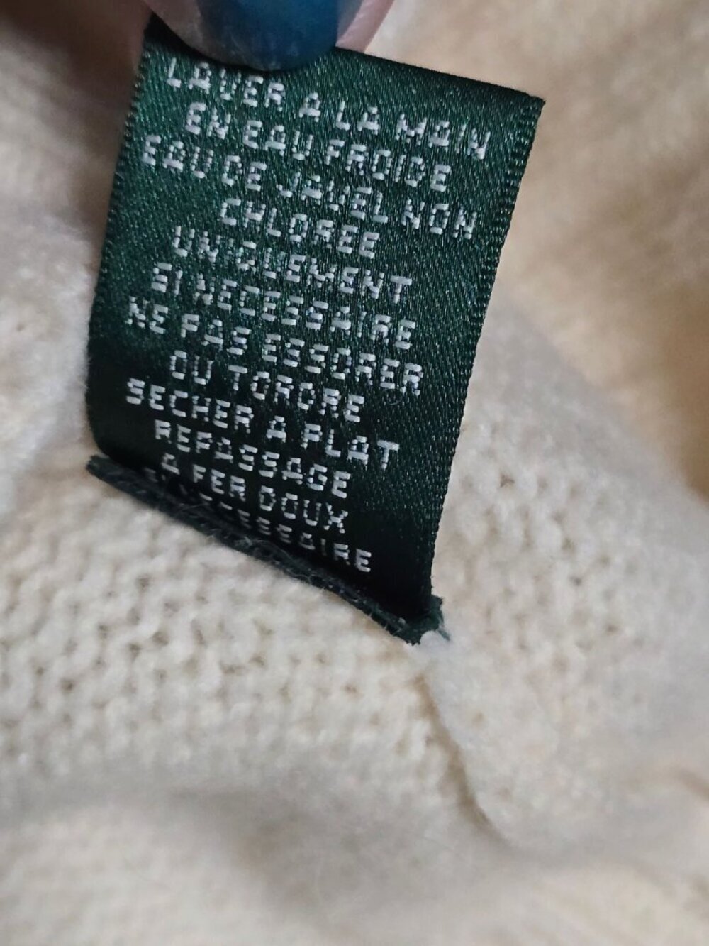 Lauren Ralph Lauren Cream Old Money Timeless Sweater Large Wool - Picture 14 of 15